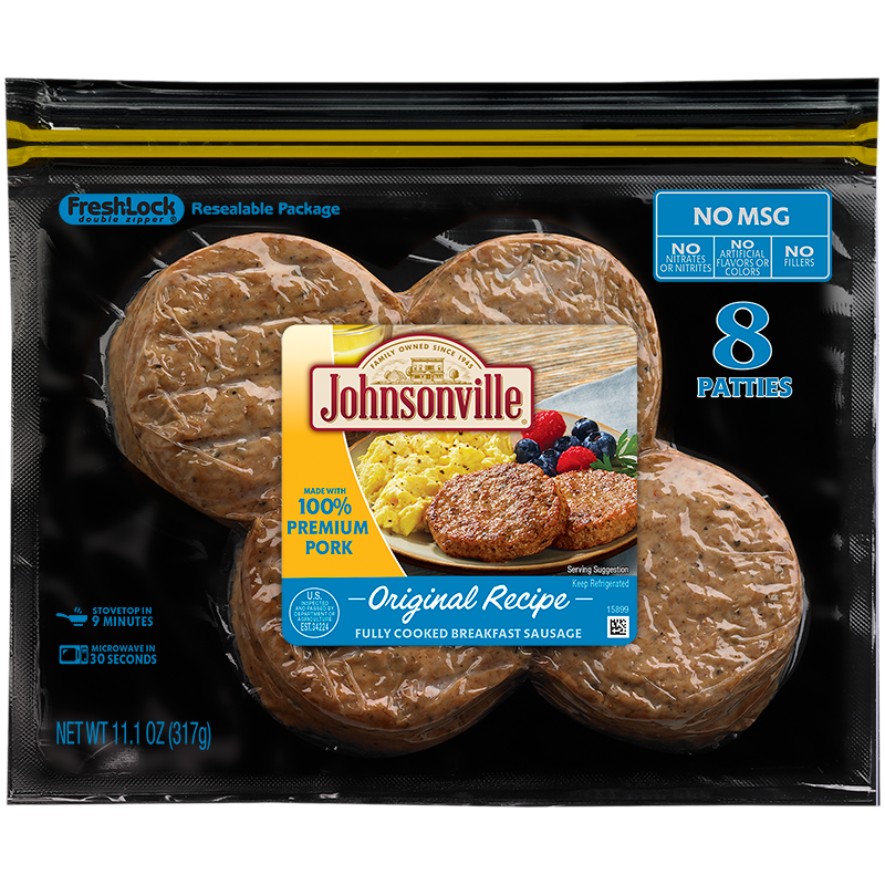 103200 Original Recipe Fully Cooked Breakfast Sausage Patties 