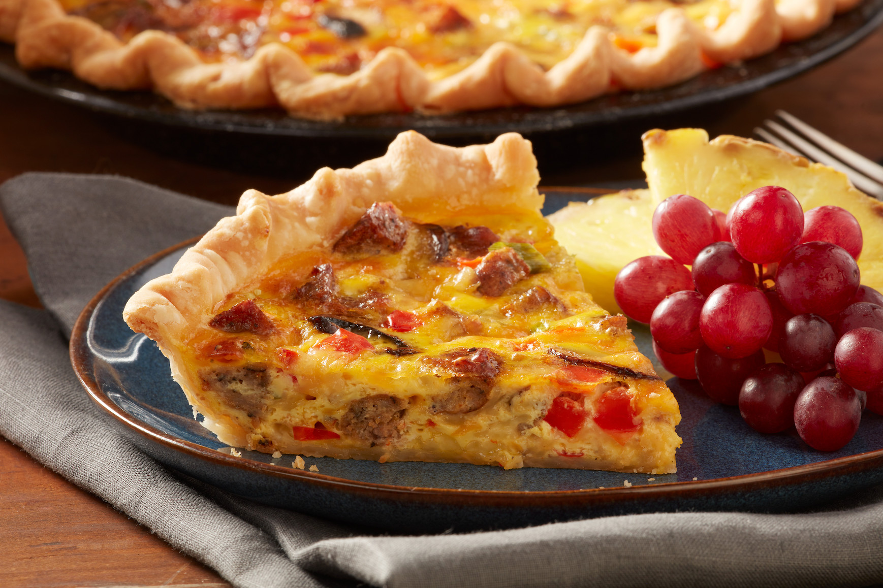 Sausage Mushroom Quiche Johnsonville Foodservice