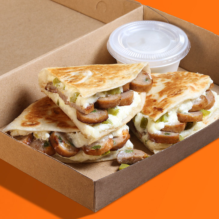 breakfastslices Jalapeno Cheddar Sausage Quesadilla